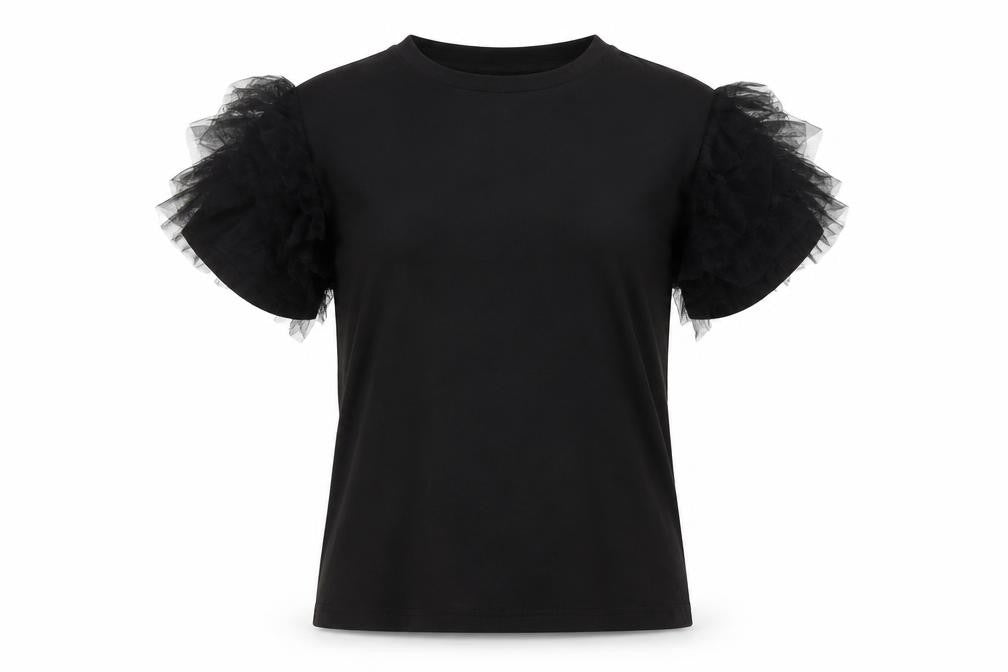 Womens UK Size 8 New Look Black Basic T-Shirt