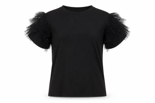 Womens UK Size 8 New Look Black Basic T-Shirt