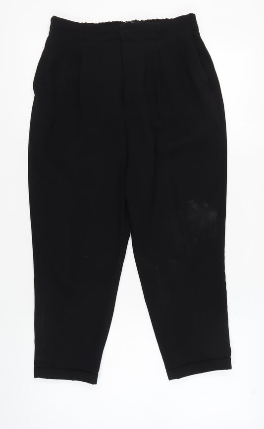 Womens UK Size M Zara   Black Trousers