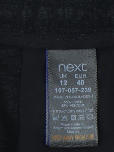 Womens UK Size 12 NEXT   Black Trousers