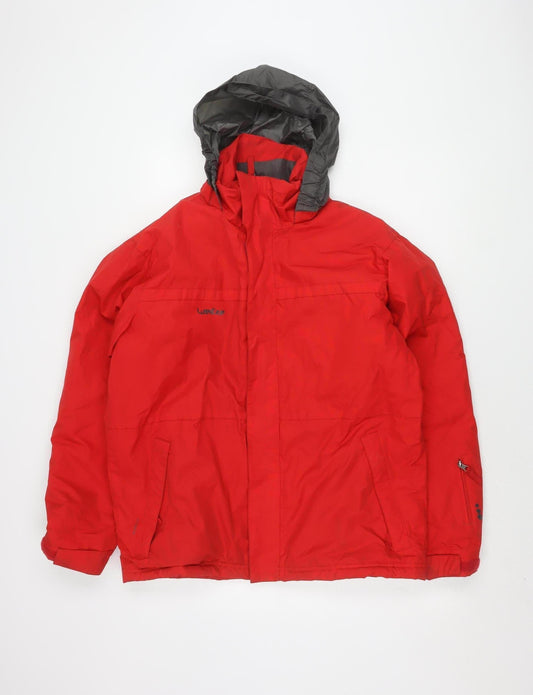 Mens UK Size S DECATHLON Red Puffer Jacket