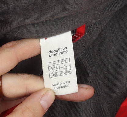 Mens UK Size S DECATHLON Red Puffer Jacket