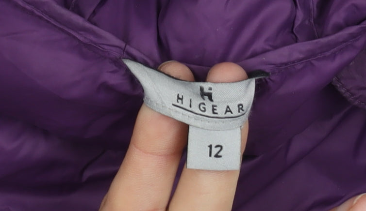 Womens UK Size 12 Hi Gear Purple Puffer Jacket