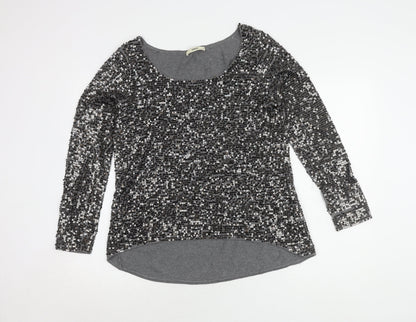 Womens UK Size M Oasis Grey Basic Blouse