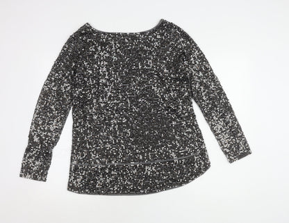 Womens UK Size M Oasis Grey Basic Blouse
