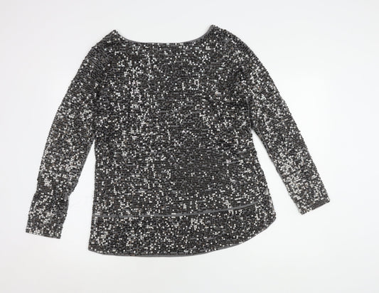 Womens UK Size M Oasis Grey Basic Blouse