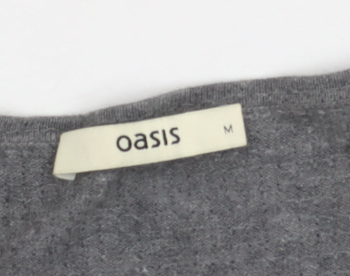 Womens UK Size M Oasis Grey Basic Blouse