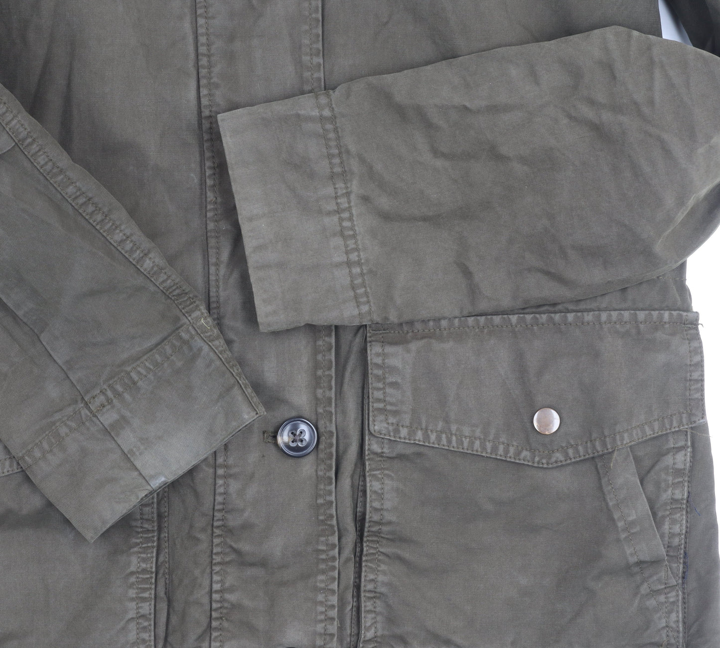 Mens UK Size S Gap Green Overcoat