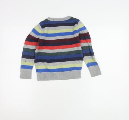 Gap Boys Multicoloured Striped Pullover Jumper 5 Years