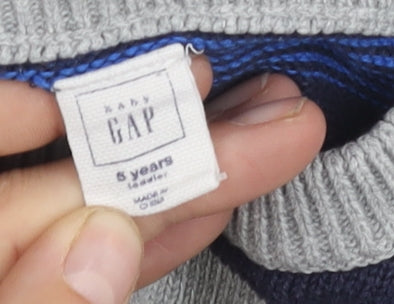 Gap Boys Multicoloured Striped Pullover Jumper 5 Years