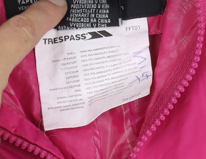 Trespass Girls Pink Snowsuit, Size 18-24 Months, Waterproof