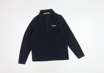 Regatta Boys Blue Fleece Sweatshirt, Size 13 Years, 1/4 Zip