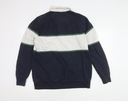 Jack Wills Men's Blue Colourblock Polo L