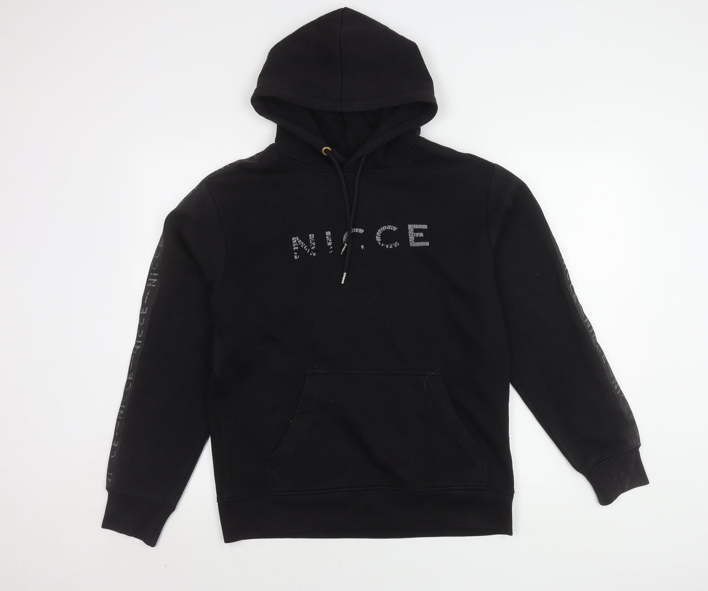 Mens UK Size S NICCE Black Pullover Hoodie