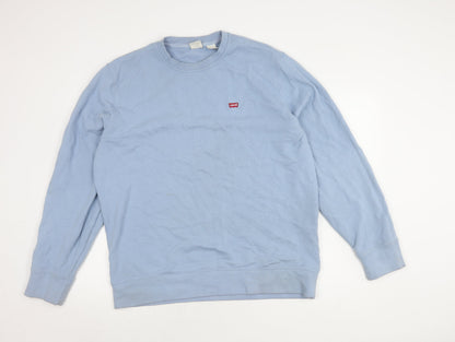 Mens UK Size L Levi's Blue Pullover Sweatshirt