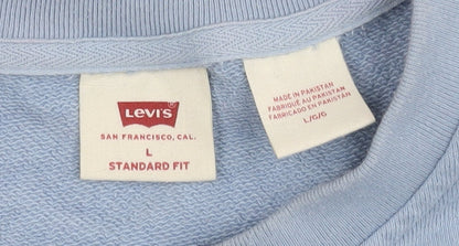 Mens UK Size L Levi's Blue Pullover Sweatshirt