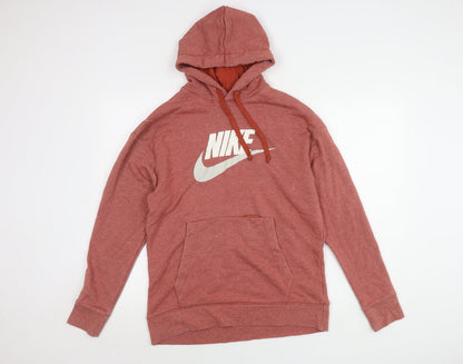 Mens UK Size M Nike Red Pullover Hoodie