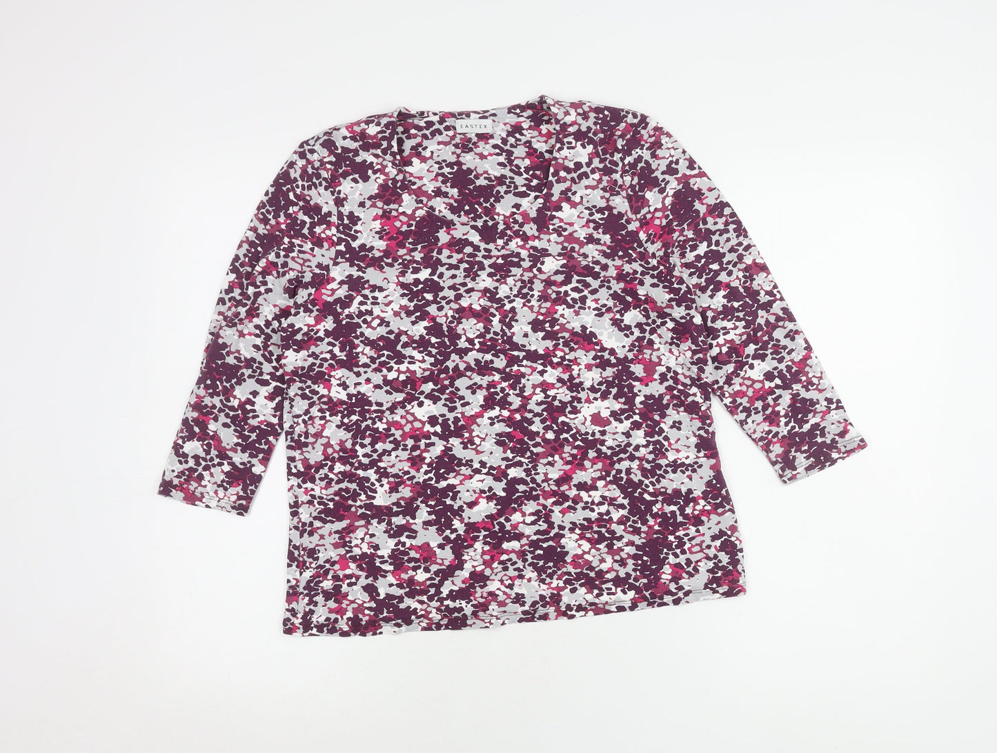 Womens UK Size 10 Eastex Multicoloured Basic T-Shirt