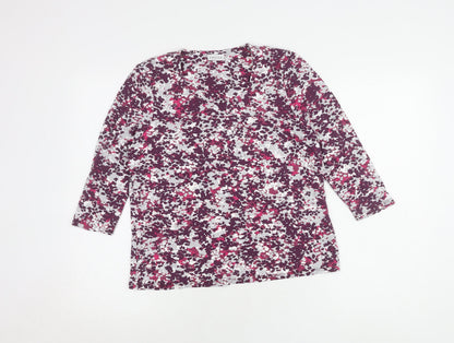 Womens UK Size 10 Eastex Multicoloured Basic T-Shirt