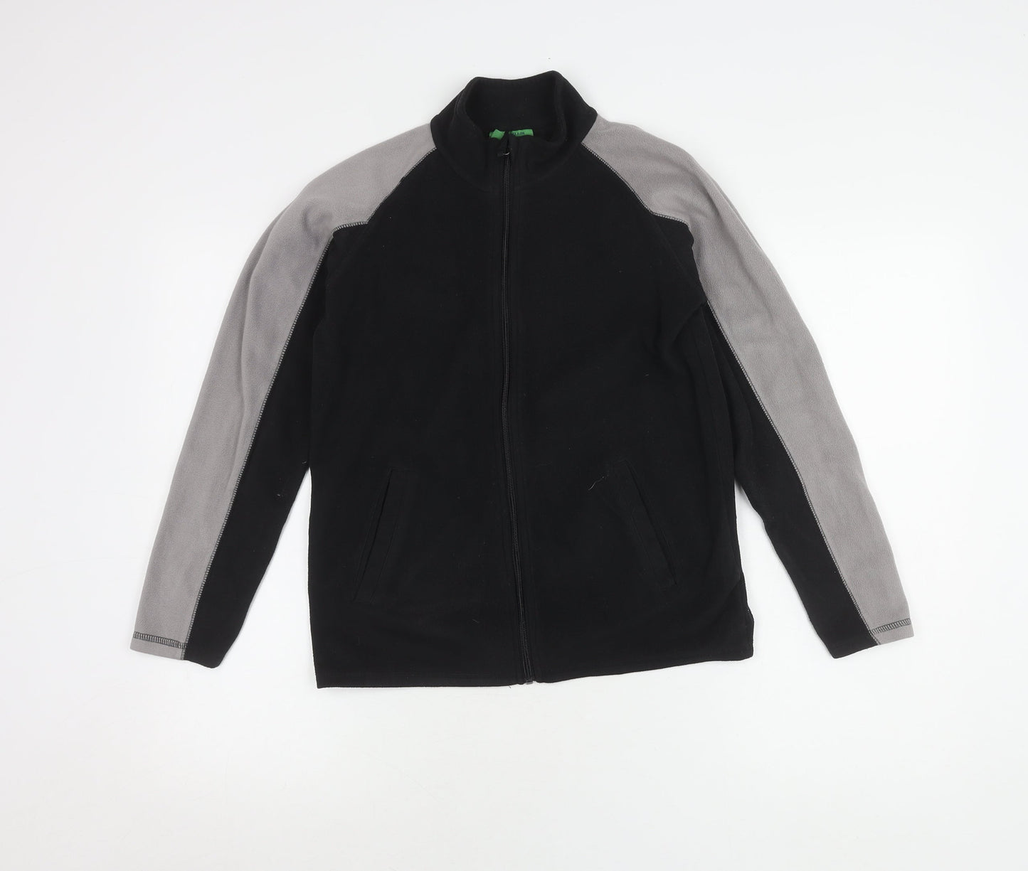 Mountain Warehouse Boys Black Fleece Jacket 13Y, Full Zip
