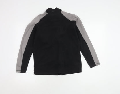 Mountain Warehouse Boys Black Fleece Jacket 13Y, Full Zip