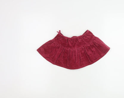 Ralph Lauren Girls Red Corduroy Flare Skirt 2 Years