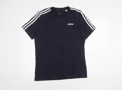 Adidas Men's Blue Medium Crew Neck T-Shirt
