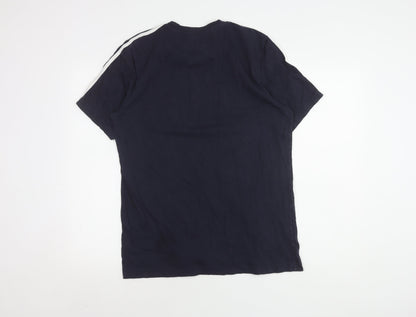 Adidas Men's Blue Medium Crew Neck T-Shirt
