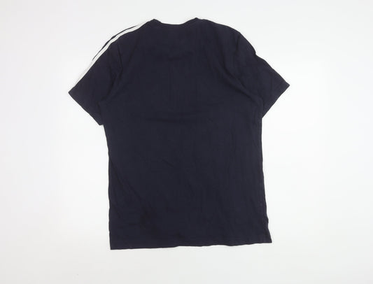 Adidas Men's Blue Medium Crew Neck T-Shirt