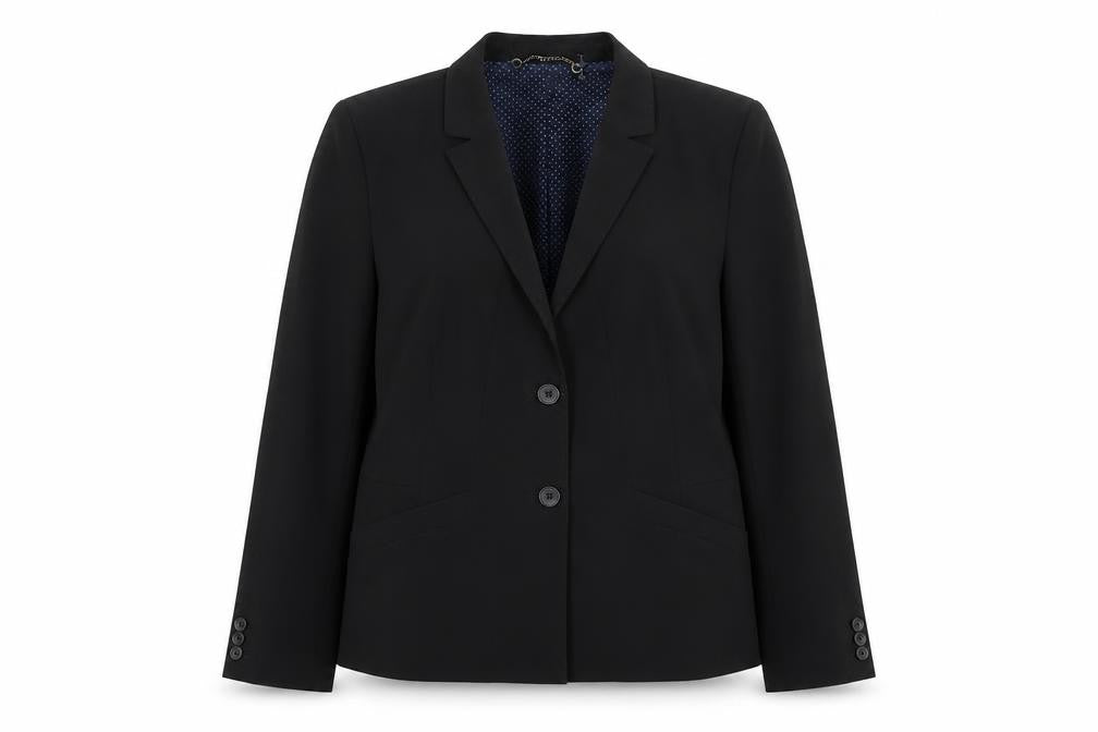 Jigsaw Women's Black Blazer UK 16 Polka Dot Lining