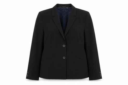 Jigsaw Women's Black Blazer UK 16 Polka Dot Lining