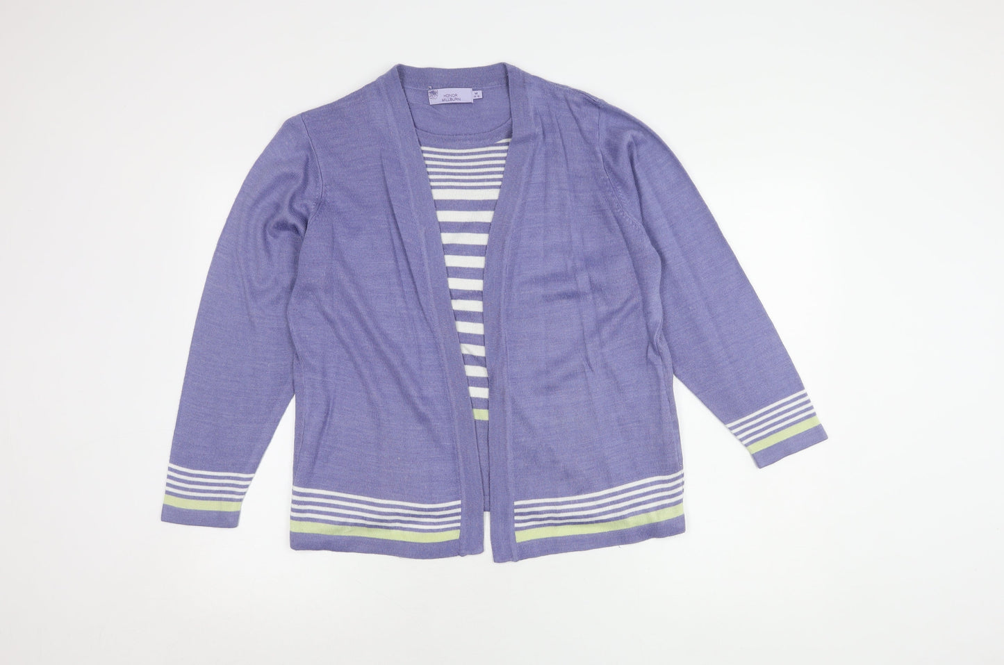 Womens UK Size 14 Honor Millburn Purple Cardigan Jumper