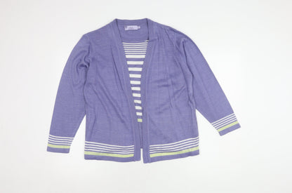 Womens UK Size 14 Honor Millburn Purple Cardigan Jumper