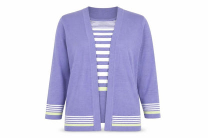 Womens UK Size 14 Honor Millburn Purple Cardigan Jumper
