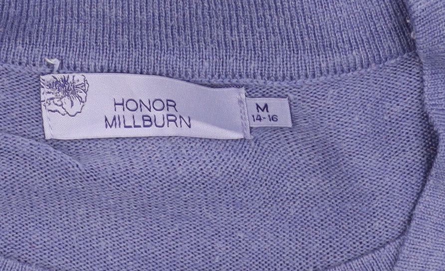 Womens UK Size 14 Honor Millburn Purple Cardigan Jumper