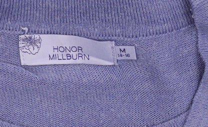 Womens UK Size 14 Honor Millburn Purple Cardigan Jumper