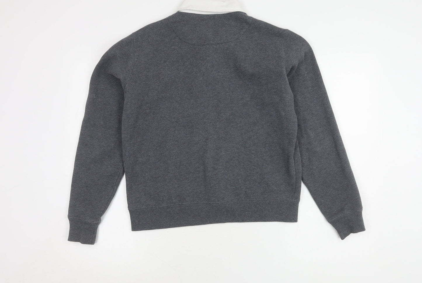 Womens UK Size 10 Superdry Grey Henley Jumper