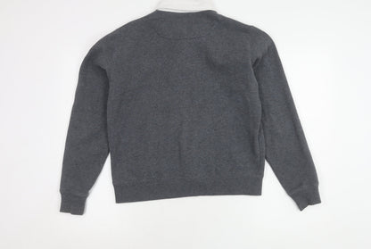 Womens UK Size 10 Superdry Grey Henley Jumper