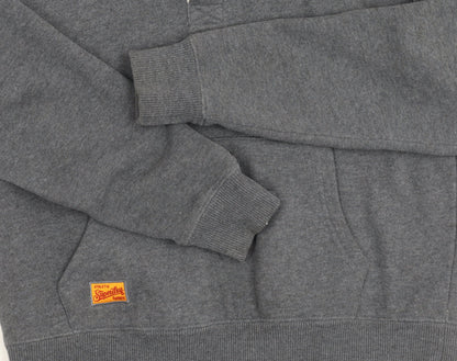 Womens UK Size 10 Superdry Grey Henley Jumper