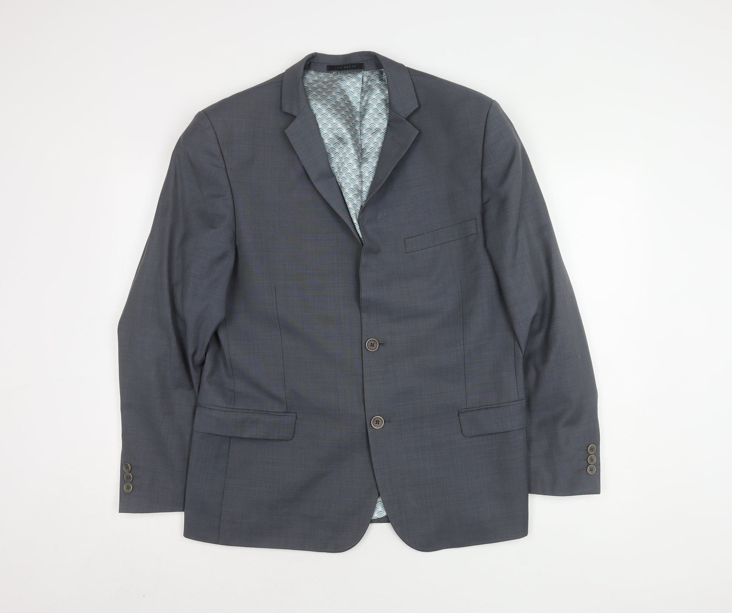 Mens UK Size 42 Ted Baker Regular Grey Suit Jacket