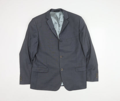 Mens UK Size 42 Ted Baker Regular Grey Suit Jacket
