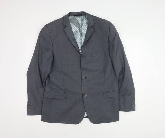 Mens UK Size 42 Ted Baker Regular Grey Suit Jacket