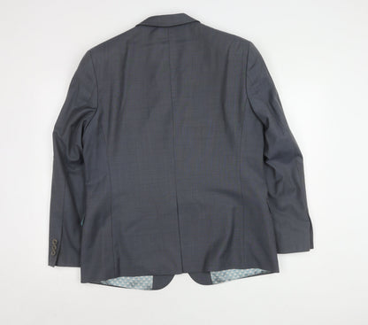 Mens UK Size 42 Ted Baker Regular Grey Suit Jacket