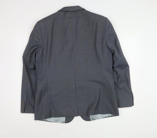 Mens UK Size 42 Ted Baker Regular Grey Suit Jacket