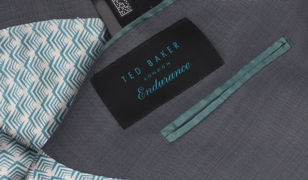 Mens UK Size 42 Ted Baker Regular Grey Suit Jacket