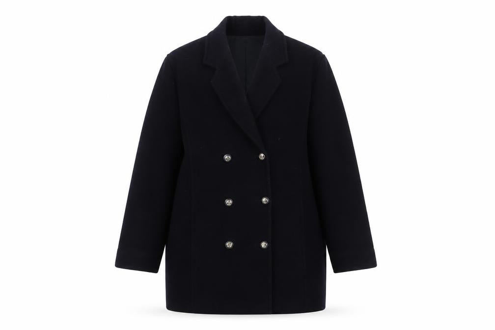 Womens UK Size 10 Viyella Black Overcoat
