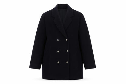 Womens UK Size 10 Viyella Black Overcoat