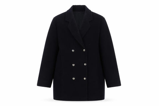 Womens UK Size 10 Viyella Black Overcoat