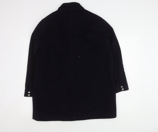 Womens UK Size 10 Viyella Black Overcoat