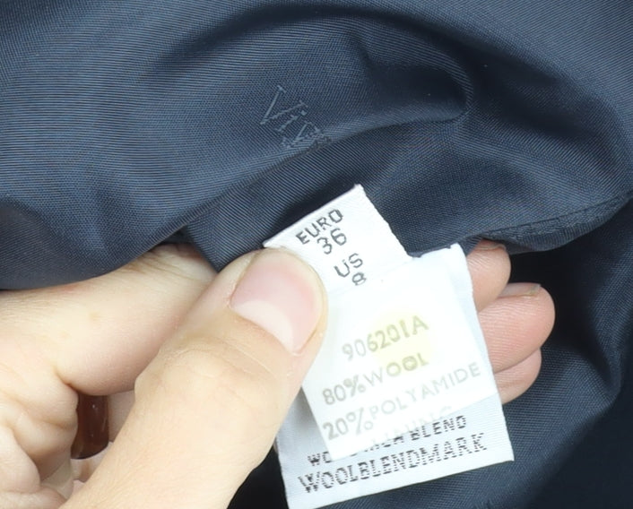 Womens UK Size 10 Viyella Black Overcoat
